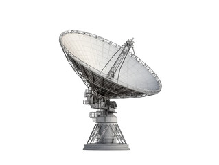 large satellite dish antenna, isolated on a white background. png transparent.