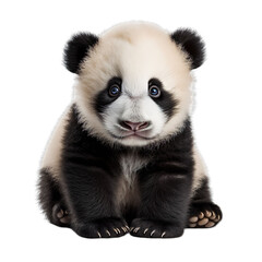 Wall Mural - baby panda isolated on transparent background