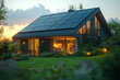 © Sebastian - Solar panels covering the roof of a modern house, providing clean energy. Concept of technology.