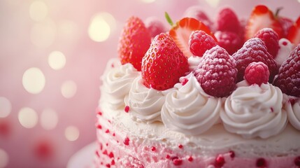 Poster - cake with strawberry