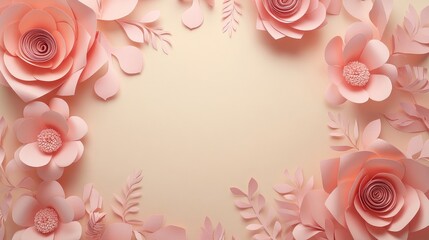 Poster - pink roses frame