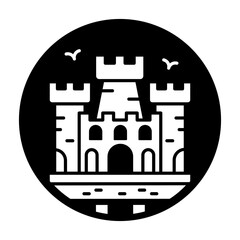 Sticker - A filled style icon of edinburgh castle 