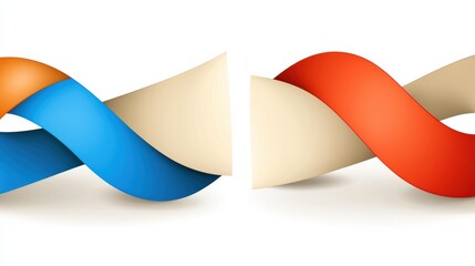 Poster - Colorful Abstract Twisted Ribbon Design for Backgrounds