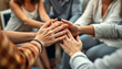 © John_Doo78 - A close-up view of people holding hands together, symbolizes friendship, common cause and mutual assistance