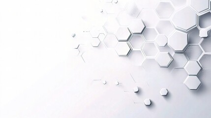 Poster - Modern Abstract Hexagonal Pattern in White Background