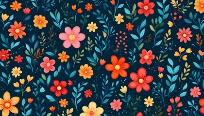 Wall Mural - Vibrant notebook pattern for sharing and inspiring positive vibes through digital wallpapers or creative DIY fabric projects