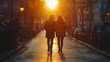 © Fotoya-media - un couple qui marche dans la rue en hiver