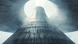 © jessica - a large nuclear cooling tower, viewed from below