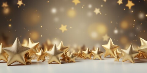 Plain background with gold stars decoration