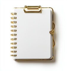 Isolated on transparent background, blank open notebook.