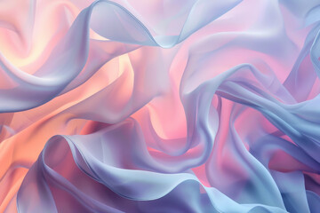 Wall Mural - A piece of fabric with a pink and blue swirl pattern