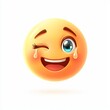 © DZMITRY - The laughing emoji face with tears of joy is isolated on white