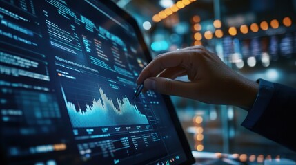 Poster - Data Analysis on Digital Screen with Graphs and Charts