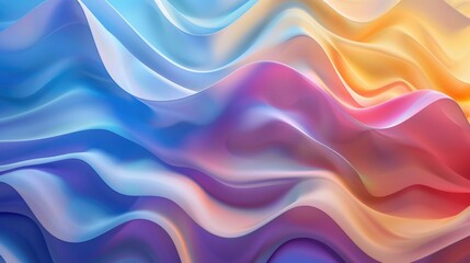 Fototapete - Abstract wave design on colorful background