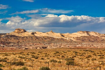 Travelling Along Highway 24 Near Goblin Valley State Park in Southern Utah.