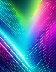 Abstract neon light lines