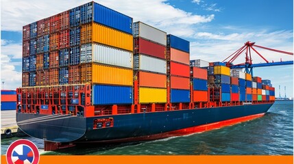 Futuristic cargo container ships transform global logistics with advanced technology and networks