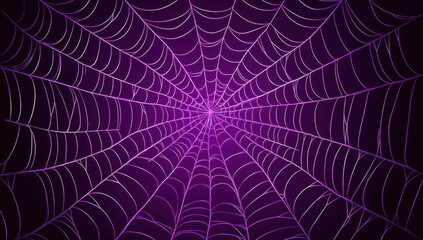 Wall Mural - purple spider web vector background, halloween, purple and black color scheme, dark purple gradient 