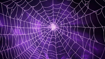 Wall Mural - purple spider web vector background, halloween, purple and black color scheme, dark purple gradient 