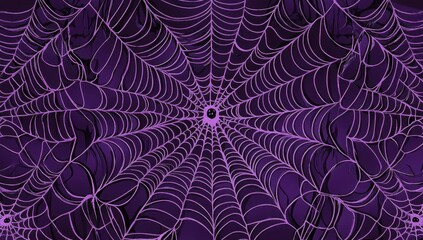 Wall Mural - cobwebs on a purple background, a spider web pattern, with a halloween, spooky, and dark mood and a 