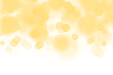 Wall Mural - glowing gold bokeh light effect on transparent background. elegant holiday design elements. bokeh li