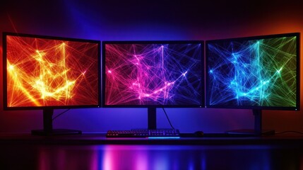 Poster - RGB Monitors in a Dark Room