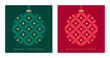 © Vector Archive - Christmas Card Design Template with Bauble Decoration. Elegant Christmas Greeting Card Concept. Luxury Design Template for Christmas Cards.