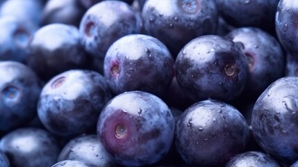 Wall Mural - Blueberry background. Macro shot of fresh blueberries. Healthy food concept.