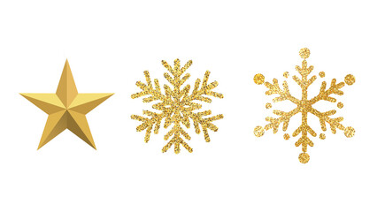 gold star decoration xmas golden