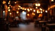 © Yin - blurred bokeh light interior of empty wild west saloon bar