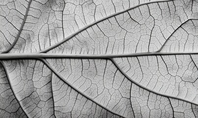 Close-up of leaf vein patterns and textures