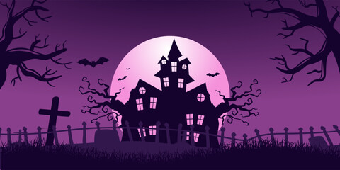 Poster - Halloween background and text, Halloween party
