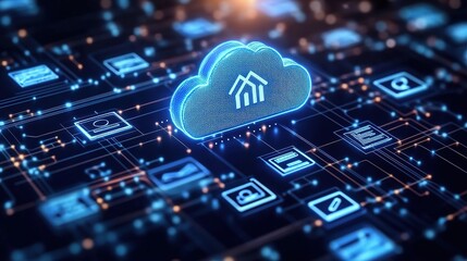 Poster - Digital Cloud and Technology Interface Design