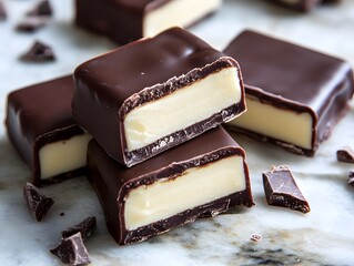 Chocolate-covered marzipan bars