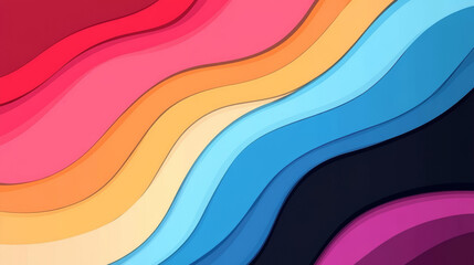 Wall Mural - Abstract colorful wavy background.