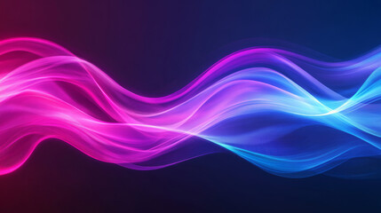 Poster - Abstract colorful waves on a dark background.