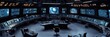 © Brian - sprawling command center, lots of screens, desks with chairs