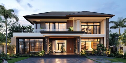 indonesian house facade design,