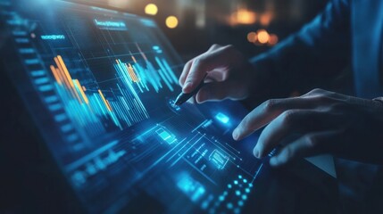 Poster - Business Analysis on Digital Tablet
