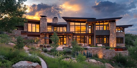 modern residential house in colorado