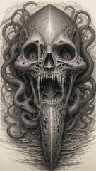 Wall Mural - skull bone face