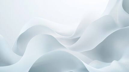 Canvas Print - Abstract White Waves Background