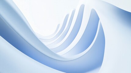 Poster - abstract blue curves