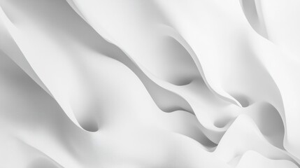 Poster - Abstract White Waves