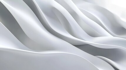 Poster - Abstract White Waves