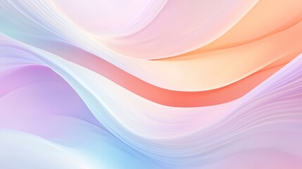 Poster - abstract pastel waves background