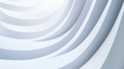 Poster - Abstract White Curved Shapes