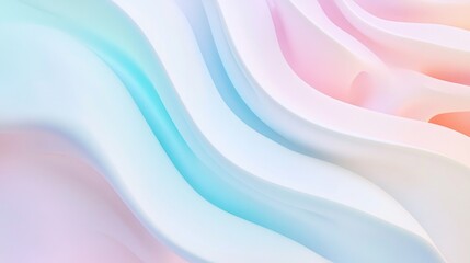 Poster - abstract pastel waves