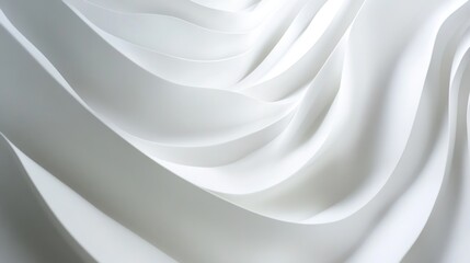 Poster - Abstract White Curvy Texture