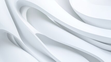 Poster - Abstract White Curve Background
